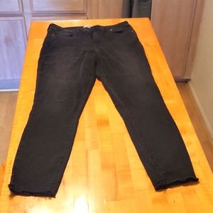 Paige Black Hoxton Ankle Skinny Stretchy Jeans Fraid Bottoms